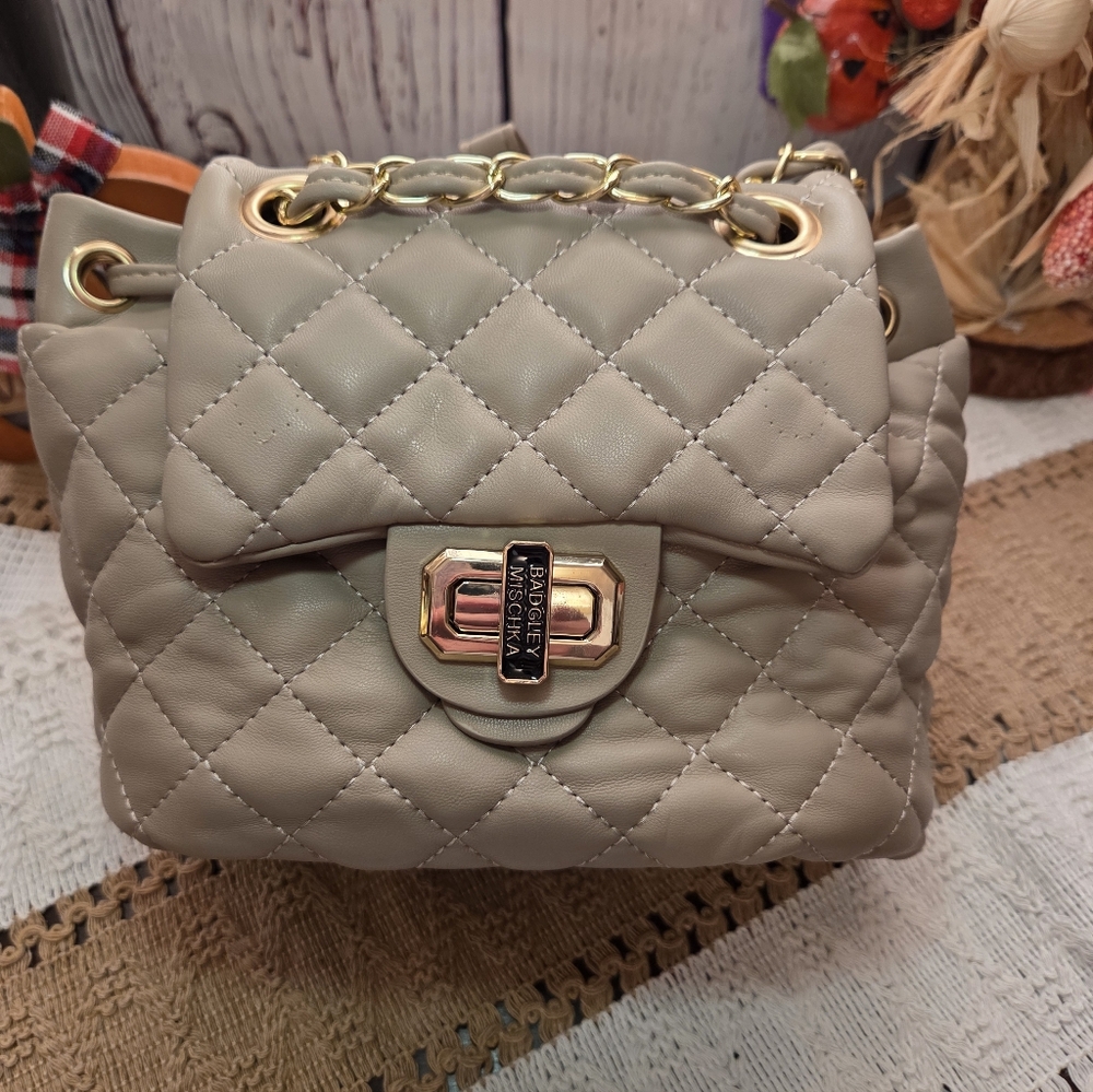 Badgley Mischka Drawstring Small Backpack NWT - image 2